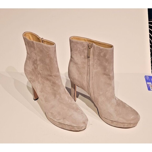 Veronica Beard Dali Women Platform Bootie Gray Suede Stiletto Heel Boots SZ 11 - Picture 10 of 14
